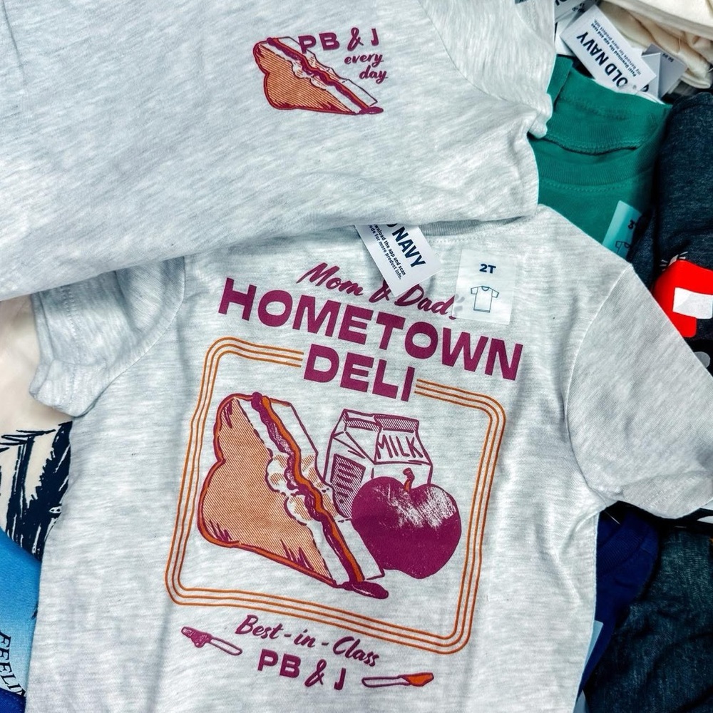 Old Navy Boys PB&J Graphic T-Shirt Short Sleeve